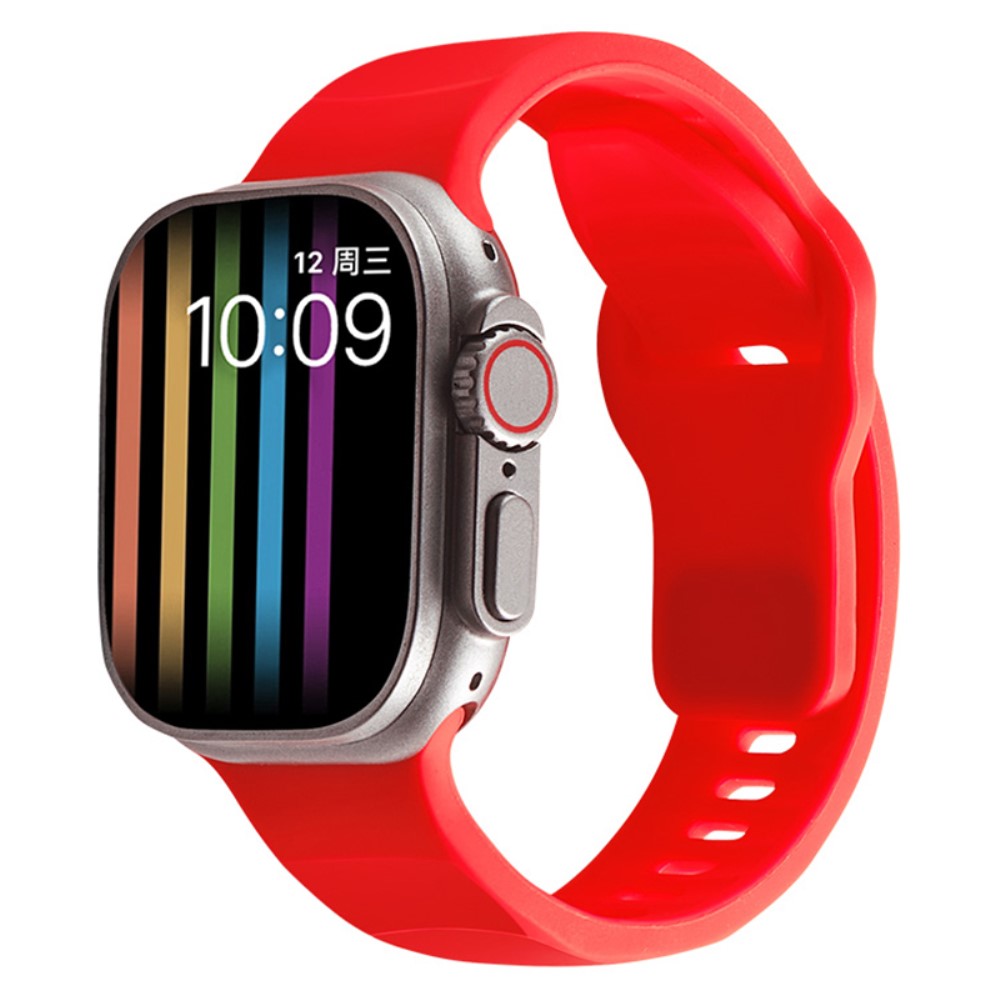 Mega Elegant Silikone Universal Rem passer til Apple Smartwatch - Rød#serie_8