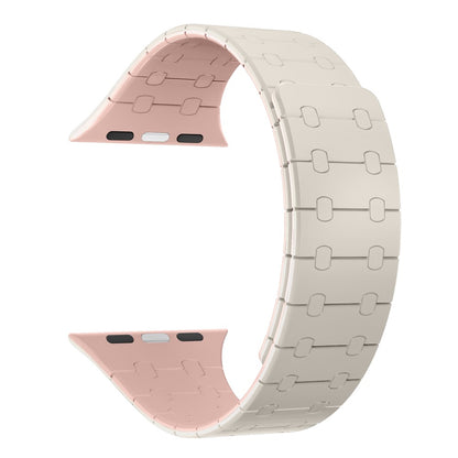 Apple Watch Series 9 45mm / Ultra 2 silicone strap - Starlight+Pink#serie_5
