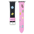 Apple Watch Series 9 41mm cute words nylon strap - Black / Pink