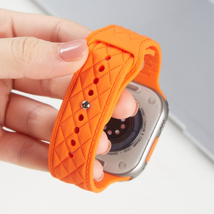 Fantastisk Silikone Universal Rem passer til Apple Smartwatch - Orange#serie_2