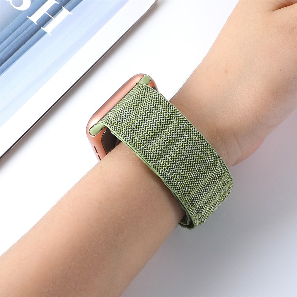 Apple Watch Series 9 41mm denim cloth style strap - Green#serie_4