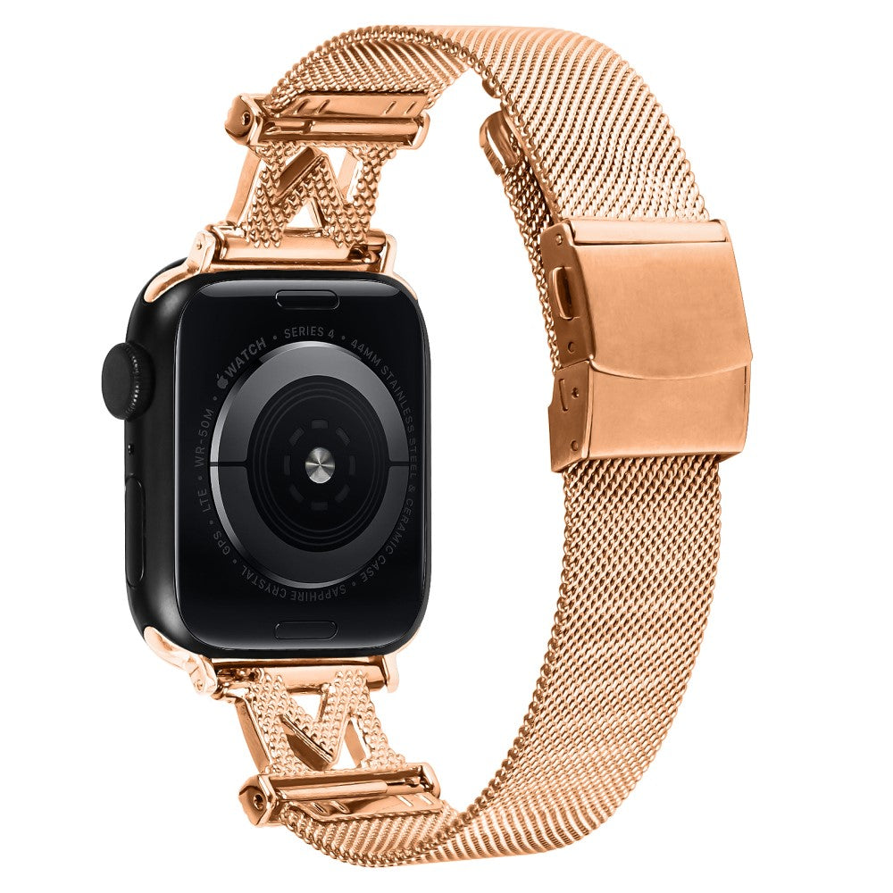 Holdbart Metal Og Rhinsten Universal Rem passer til Apple Smartwatch - Pink#serie_2