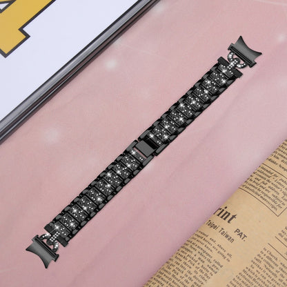 Holdbart Metal Og Rhinsten Universal Rem passer til Samsung Smartwatch - Sort#serie_1