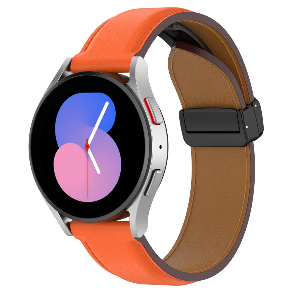 Vildt Godt Ægte Læder Universal Rem passer til Samsung Smartwatch - Orange#serie_2