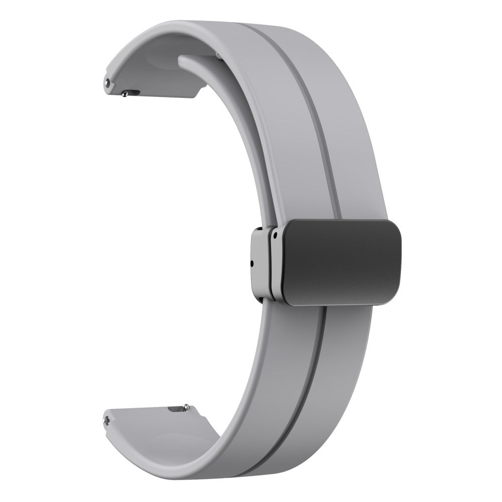 Helt Vildt Sejt Silikone Universal Rem passer til Smartwatch - Sølv#serie_7