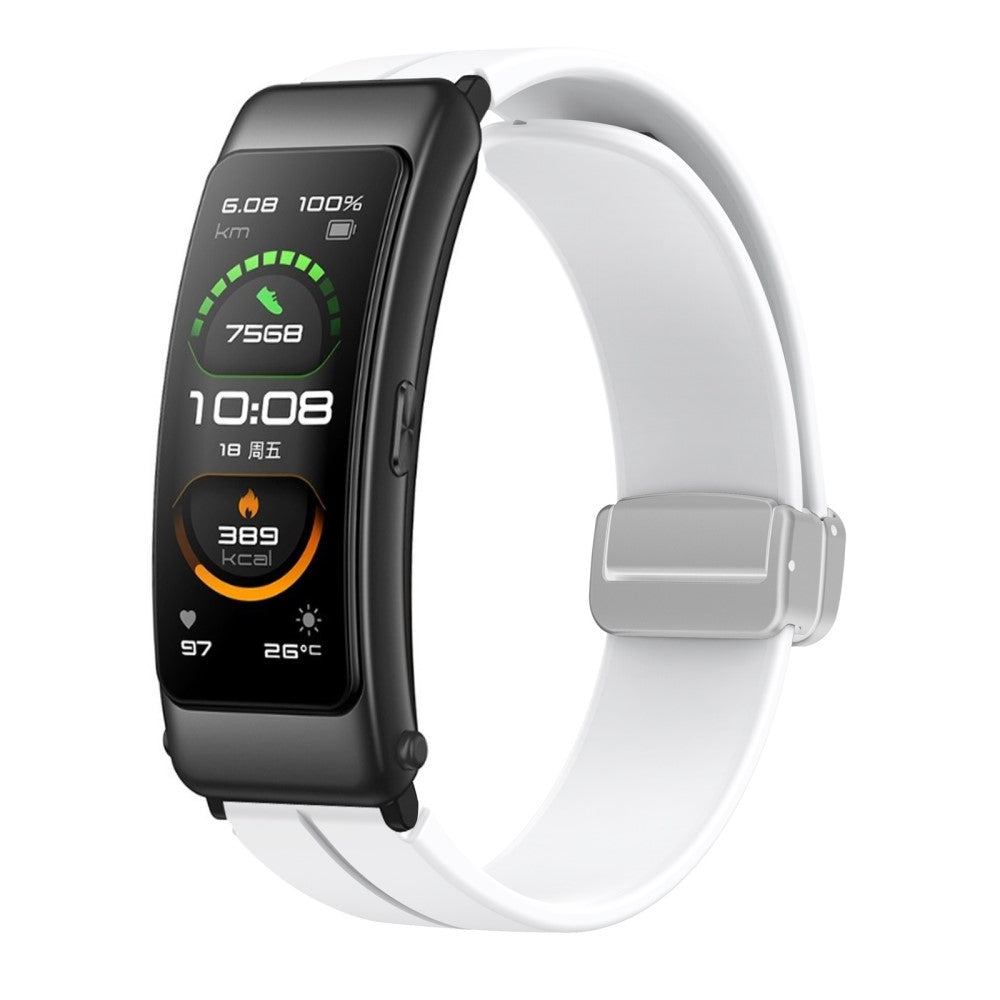 Helt Vildt Komfortabel Silikone Universal Rem passer til Smartwatch - Hvid#serie_2