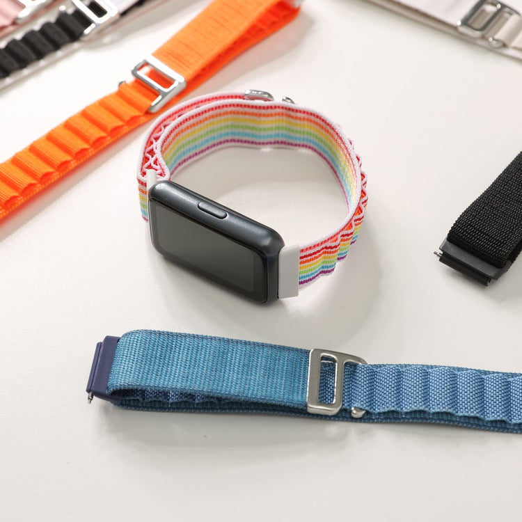 Helt Vildt Nydelig Nylon Rem passer til Huawei Band 7 - Blå#serie_7