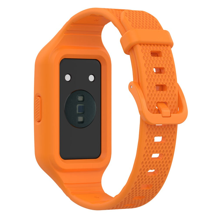 Meget Slidstærk Silikone Universal Rem passer til Huawei Smartwatch - Orange#serie_13