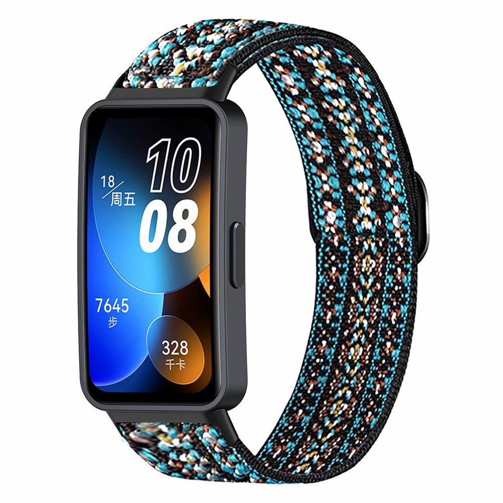 Super Holdbart Nylon Rem passer til Huawei Band 8 - Brun#serie_2