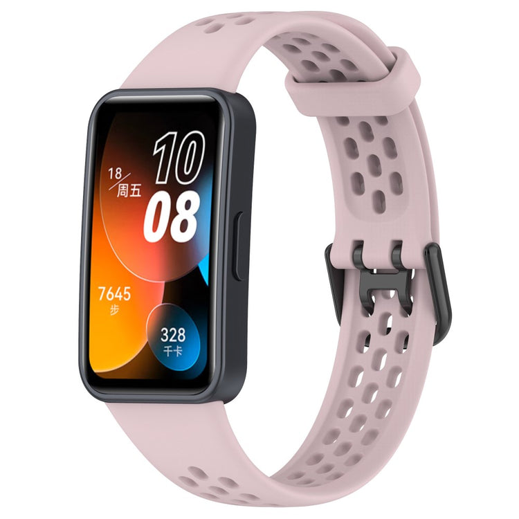 Helt Vildt Fint Silikone Rem passer til Huawei Band 8 - Pink#serie_4