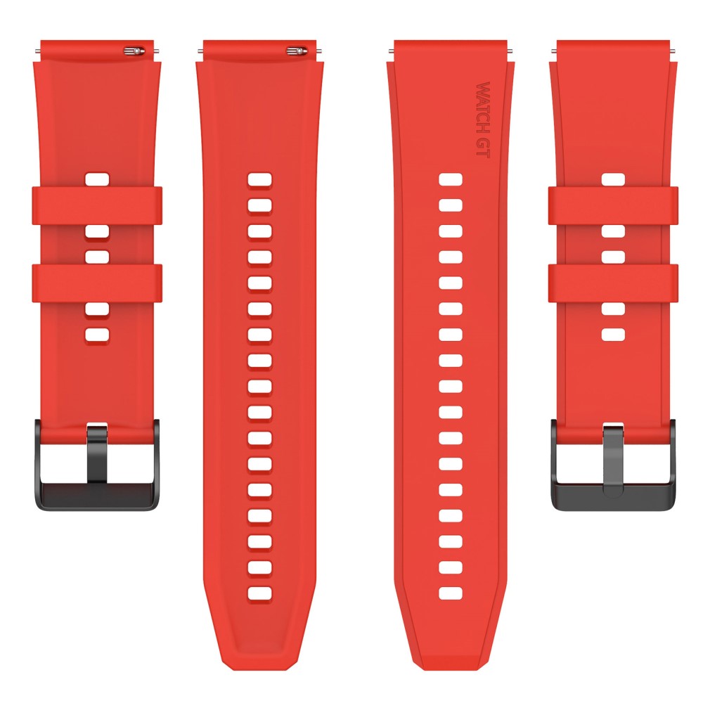 Vildt Sejt Silikone Universal Rem passer til Smartwatch - Rød#serie_2