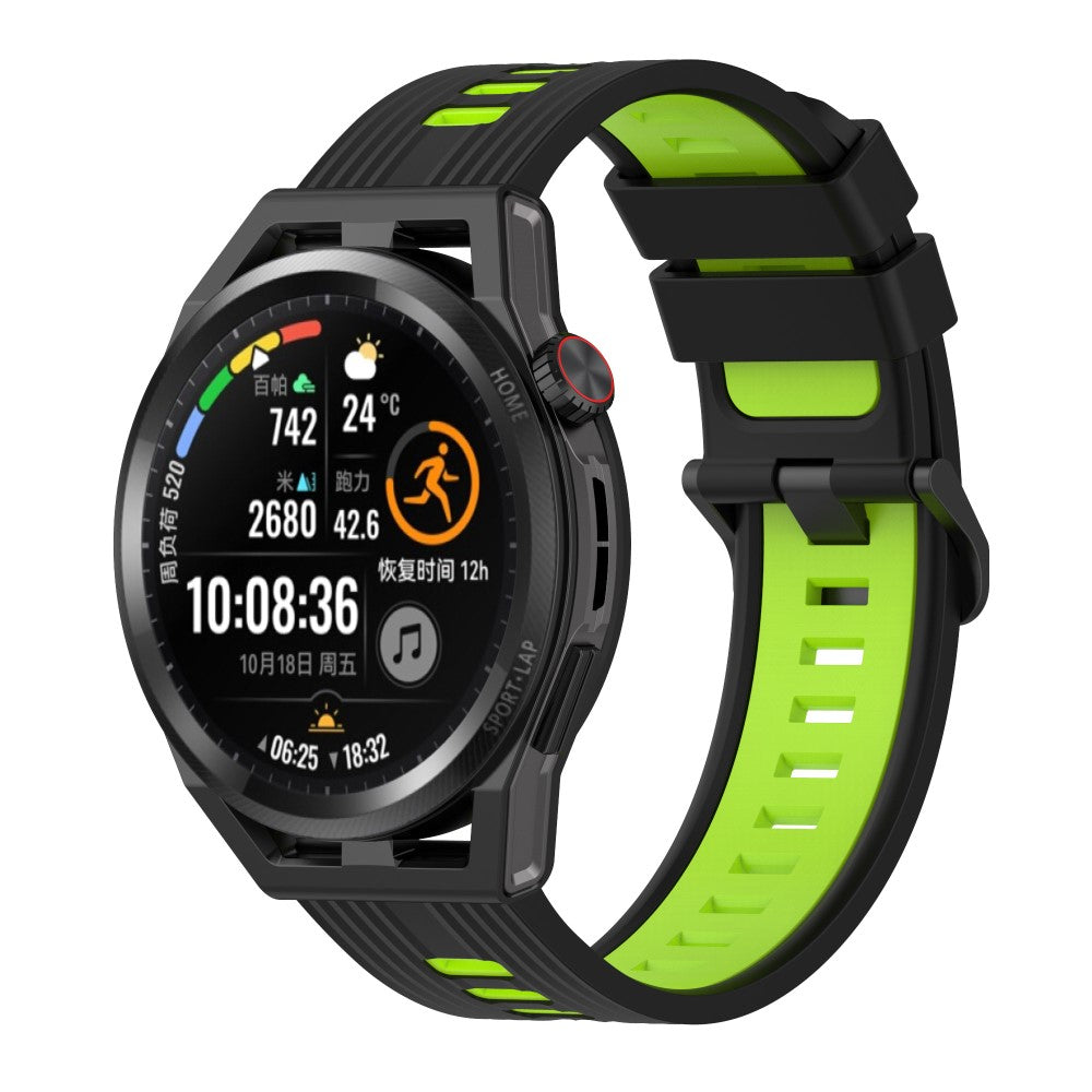 Smuk Metal Og Silikone Universal Rem passer til Smartwatch - Grøn#serie_5
