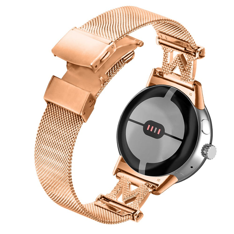 Super Flot Metal Og Rhinsten Rem passer til Google Pixel Watch - Pink#serie_2