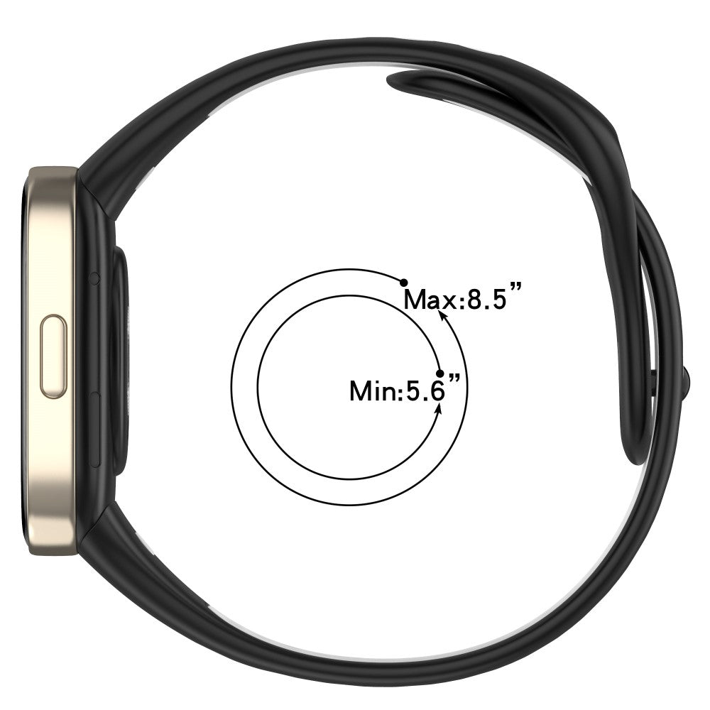 Silikone Universal Rem passer til Xiaomi Redmi Watch 3 / Xiaomi Mi Watch Lite 3 - Sort#serie_1