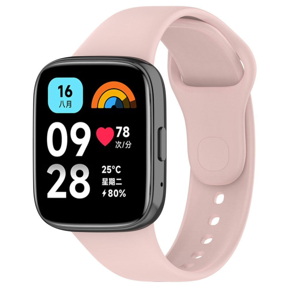 Silikone Universal Rem passer til Xiaomi Redmi Watch 3 Active / Xiaomi Mi Watch Lite 3 - Pink#serie_7