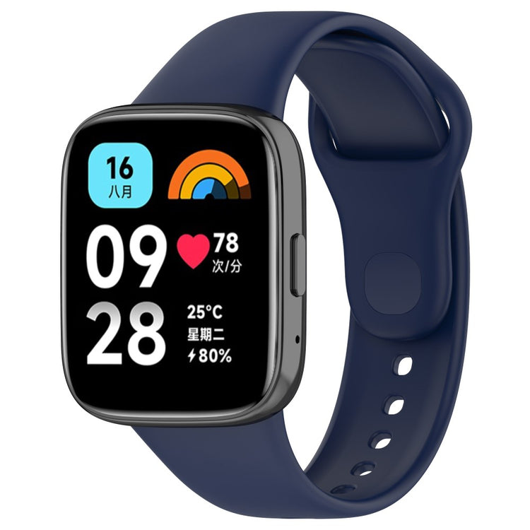 Silikone Universal Rem passer til Xiaomi Redmi Watch 3 Active / Xiaomi Mi Watch Lite 3 - Blå#serie_9