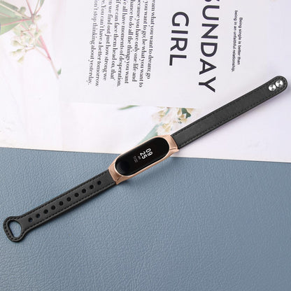 Mega Nydelig Ægte Læder Rem passer til Xiaomi Smart Band 8 - Sort#serie_2