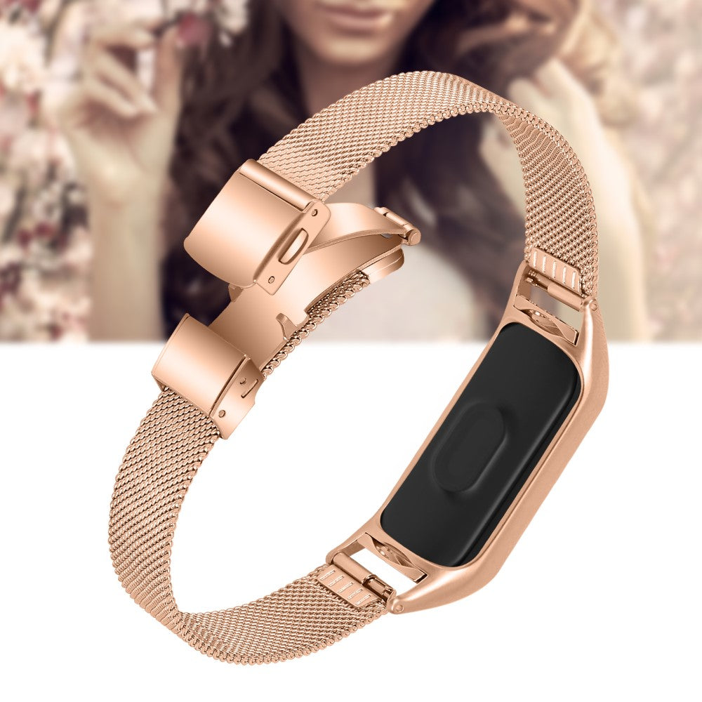 Helt Vildt Flot Metal Rem passer til Xiaomi Smart Band 8 - Pink#serie_2