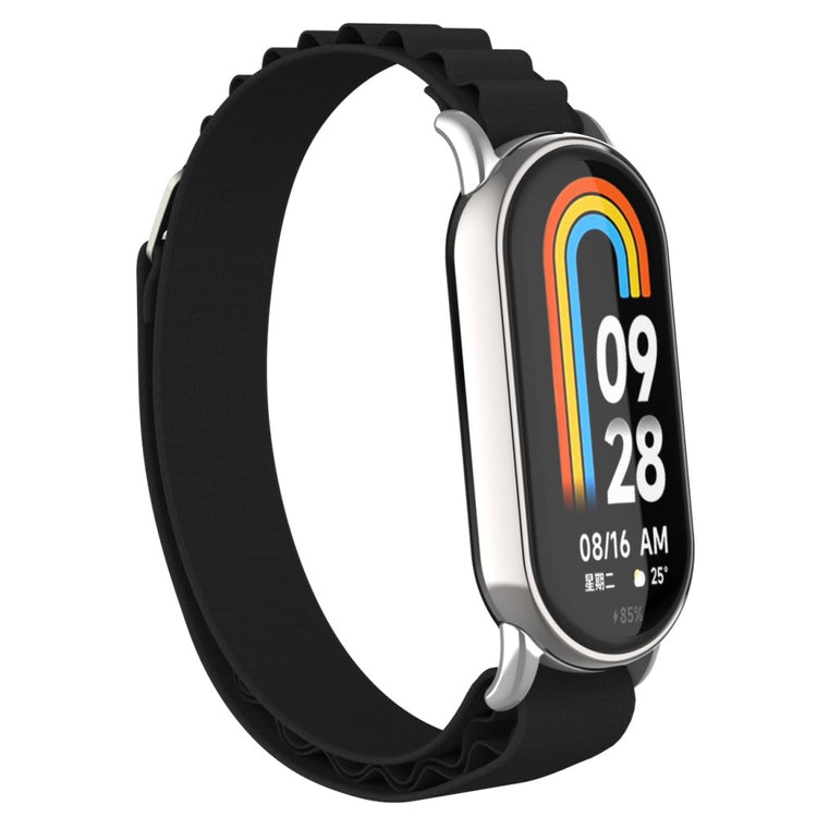 Meget Fed Nylon Rem passer til Xiaomi Smart Band 8 - Sort#serie_4