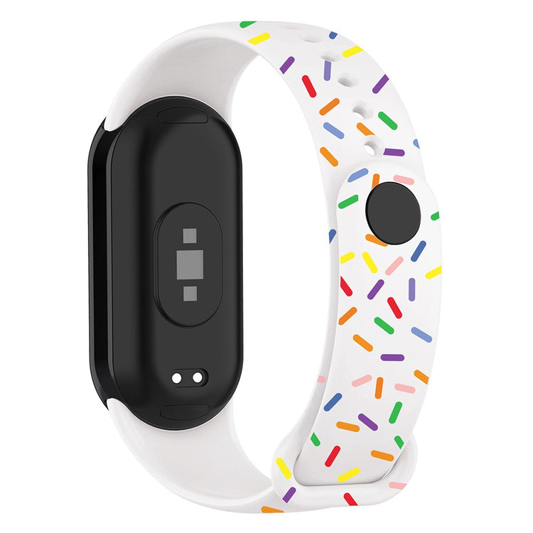 Mega Kønt Silikone Rem passer til Xiaomi Smart Band 8 - Hvid#serie_3