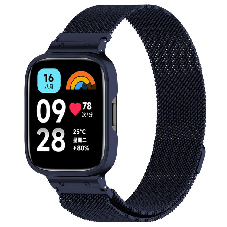 Metal Universal Rem passer til Xiaomi Redmi Watch 3 Active / Xiaomi Mi Watch Lite 3 - Blå#serie_1