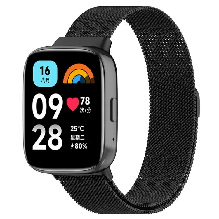 Silikone Universal Rem passer til Xiaomi Redmi Watch 3 Active / Xiaomi Mi Watch Lite 3 - Sort#serie_1