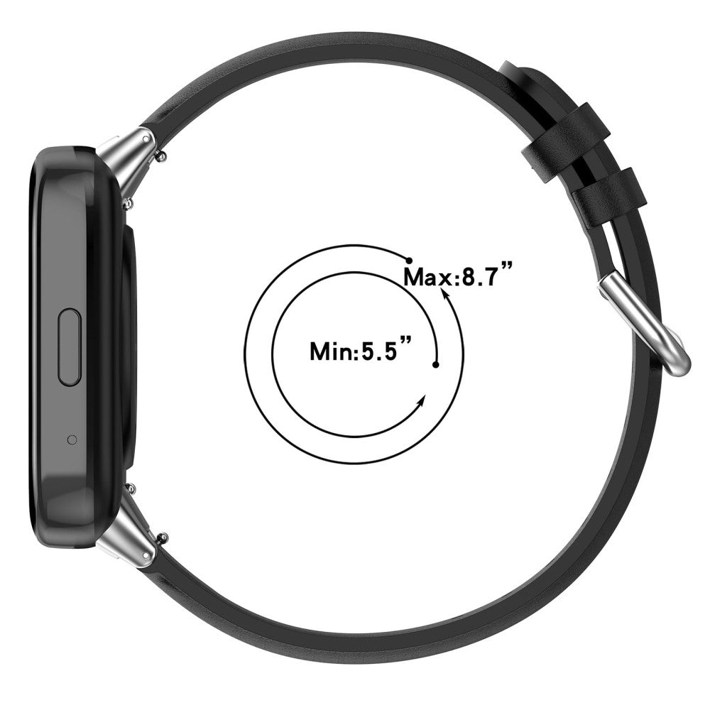 Ægte Læder Og Metal Universal Rem passer til Xiaomi Redmi Watch 3 Active / Xiaomi Mi Watch Lite 3 - Blå#serie_3