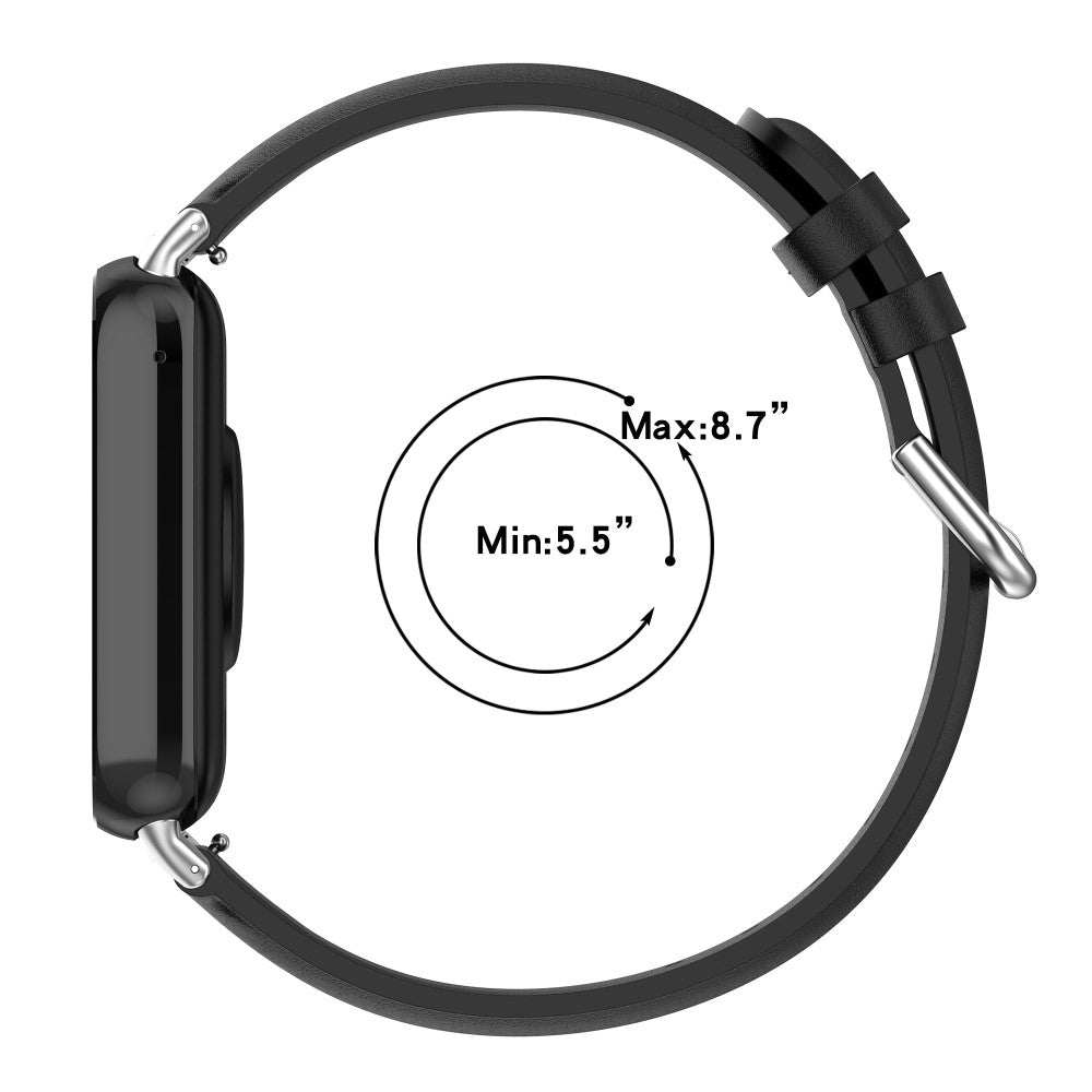 Mega Fed Ægte Læder Rem passer til Xiaomi Smart Band 8 Pro - Hvid#serie_2