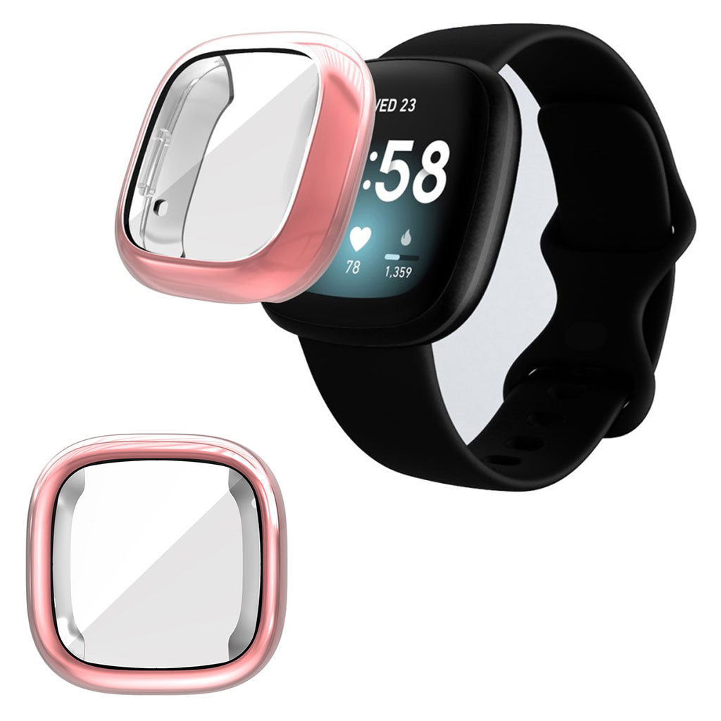 Mega Fed Fitbit Versa 3 Silikone Cover - Pink#serie_2