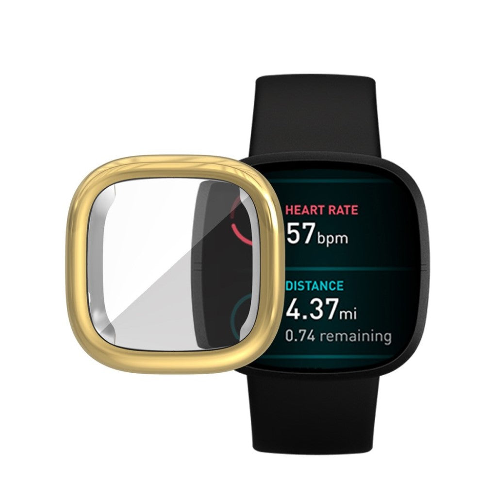 Mega Fed Fitbit Versa 3 Silikone Cover - Guld#serie_5