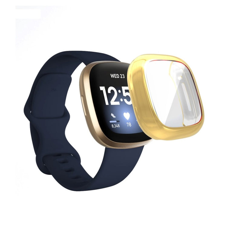 Mega Fed Fitbit Versa 3 Silikone Cover - Guld#serie_5