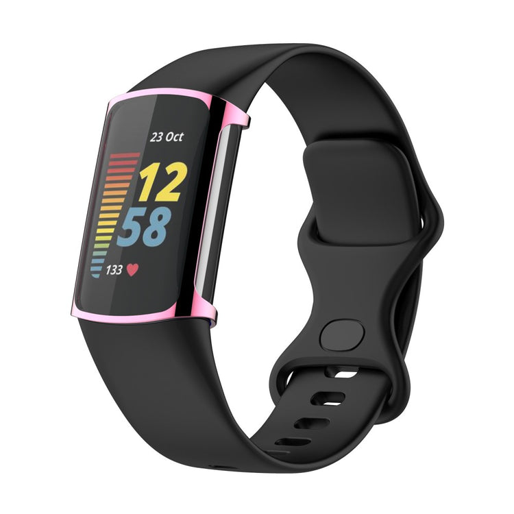 Fed Silikone Cover til Fitbit Charge 5 - Pink#serie_3