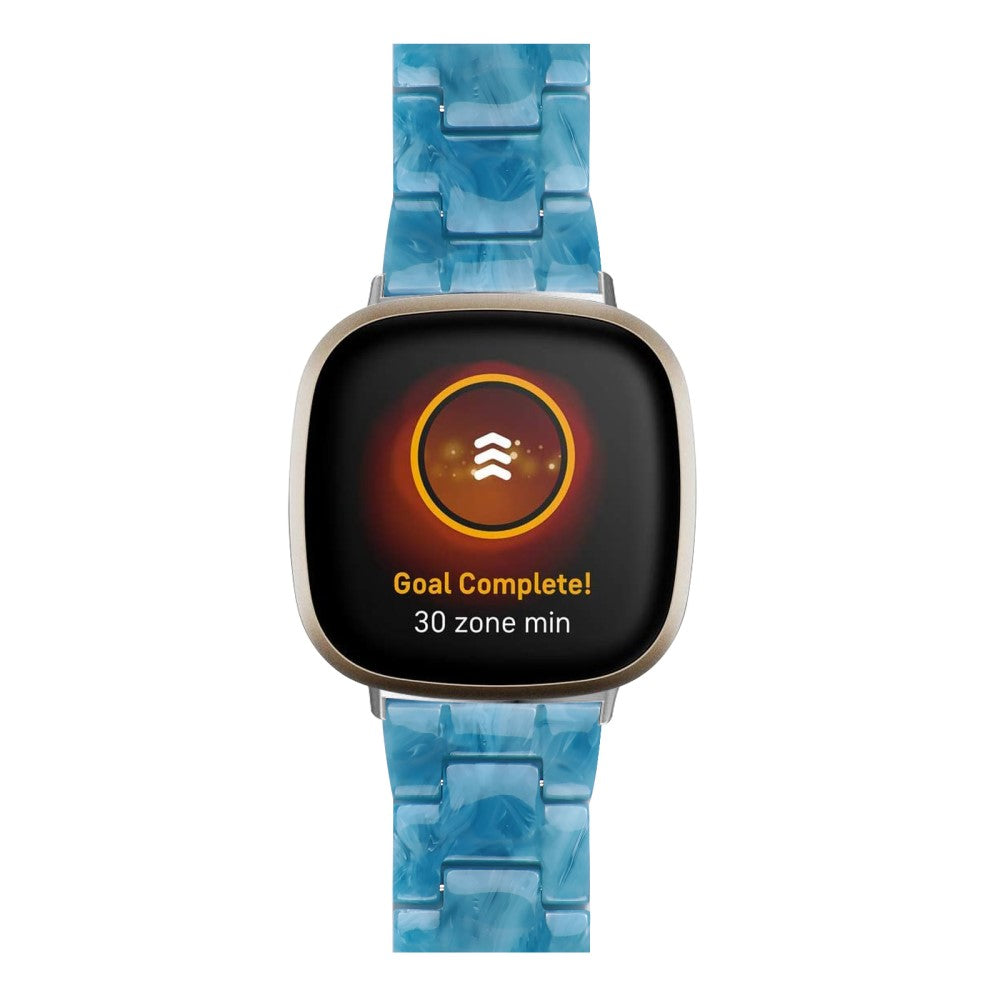 Fint Plastik Universal Rem passer til Fitbit Sense 2 / Fitbit Versa 4 - Blå#serie_2