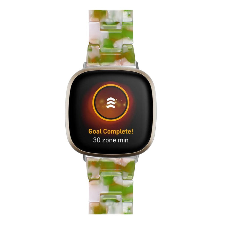 Fint Plastik Universal Rem passer til Fitbit Sense 2 / Fitbit Versa 4 - Grøn#serie_7