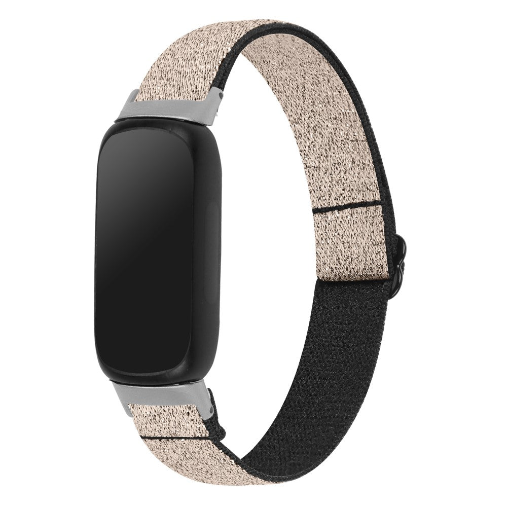 Cool Metal Og Nylon Rem passer til Fitbit Inspire 3 - Beige#serie_10