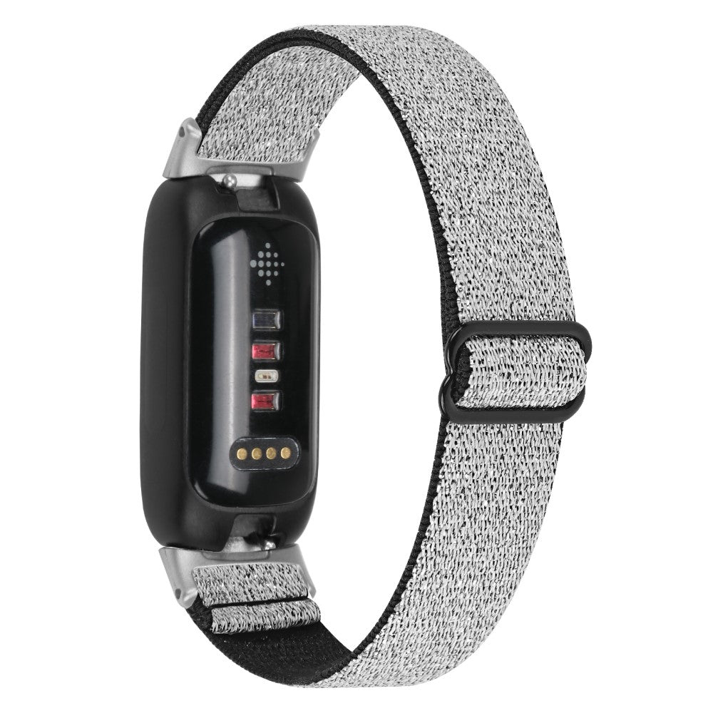 Cool Metal Og Nylon Rem passer til Fitbit Inspire 3 - Sølv#serie_12