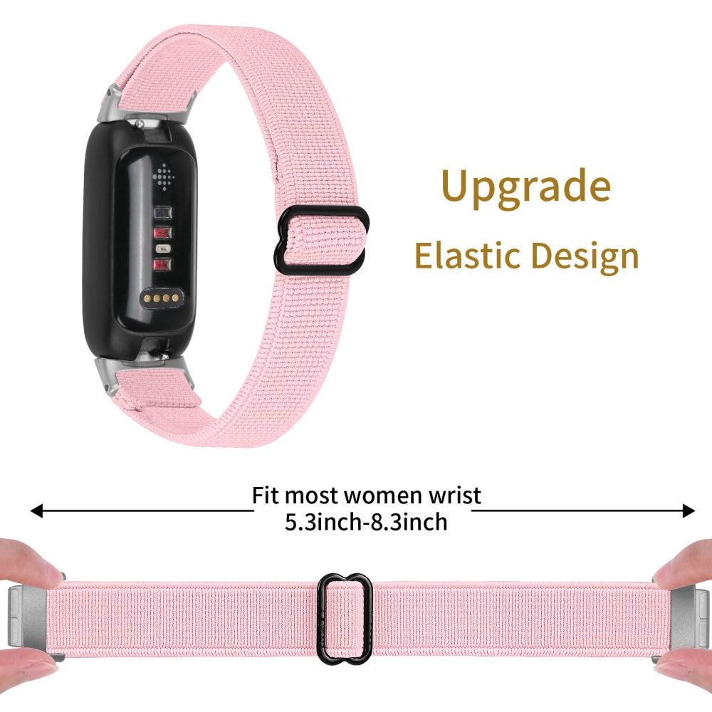 Cool Metal Og Nylon Rem passer til Fitbit Inspire 3 - Pink#serie_3