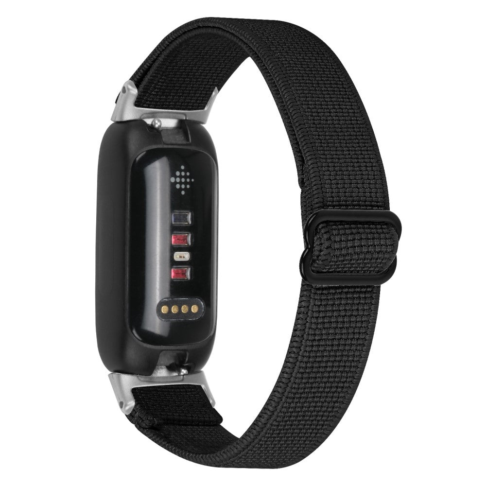 Cool Metal Og Nylon Rem passer til Fitbit Inspire 3 - Sort#serie_4