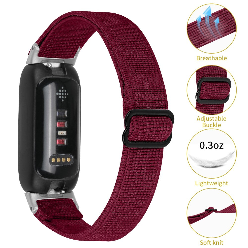 Cool Metal Og Nylon Rem passer til Fitbit Inspire 3 - Rød#serie_5