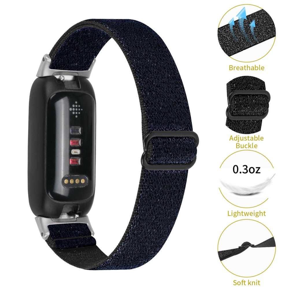 Cool Metal Og Nylon Rem passer til Fitbit Inspire 3 - Sort#serie_9