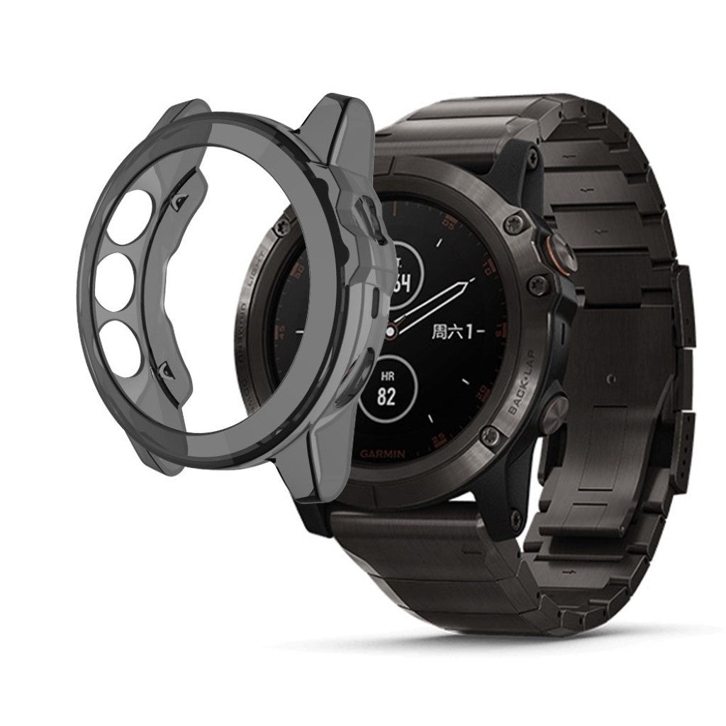 Alle Tiders Garmin Fenix 5S Silikone Cover - Sort#serie_1