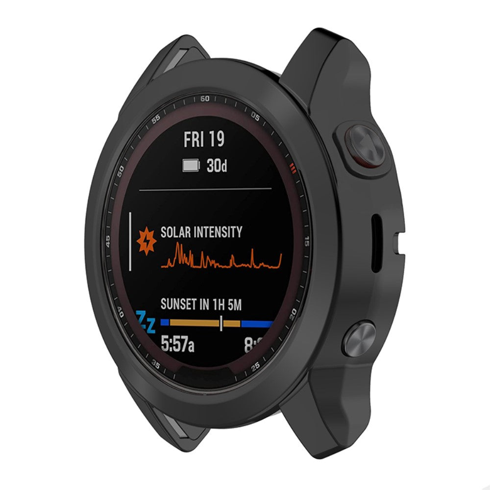 Vildt Godt Silikone Cover til Garmin Fenix 7S - Sort#serie_1