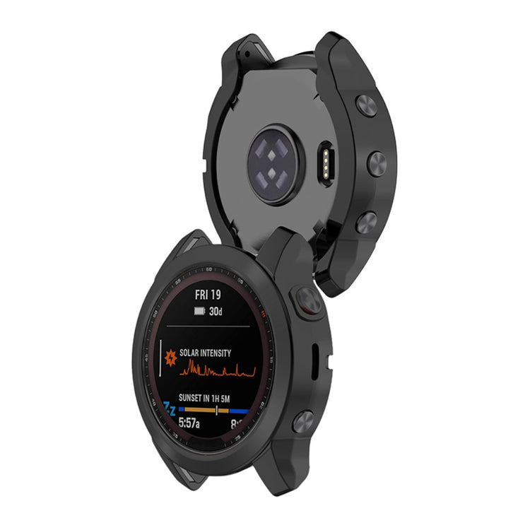 Vildt Godt Silikone Cover til Garmin Fenix 7S - Sort#serie_1