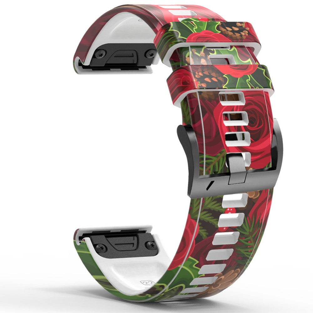Mega Pænt Silikone Universal Rem passer til Smartwatch - Rød#serie_8