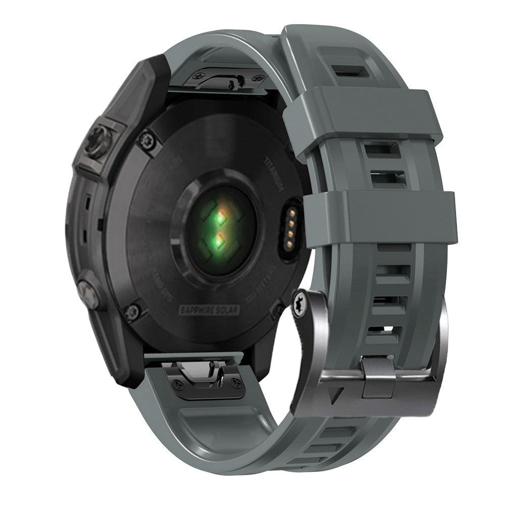 Super Skøn Silikone Universal Rem passer til Smartwatch - Sølv#serie_11