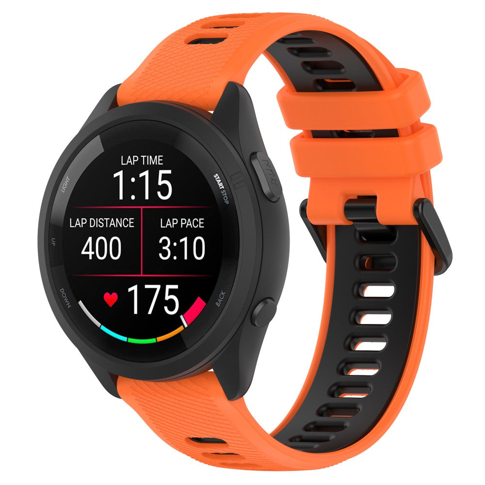 Super Nydelig Silikone Rem passer til Garmin Forerunner 265 - Orange#serie_3