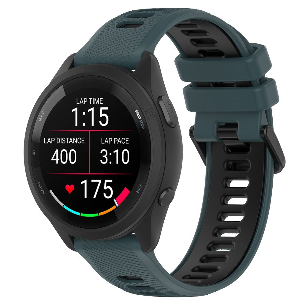 Mega Cool Silikone Rem passer til Garmin Forerunner 265S - Grøn#serie_3