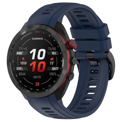 Metal Og Silikone Universal Rem passer til Garmin Approach S70 (42mm) / Garmin Approach S70 Series - Blå#serie_6