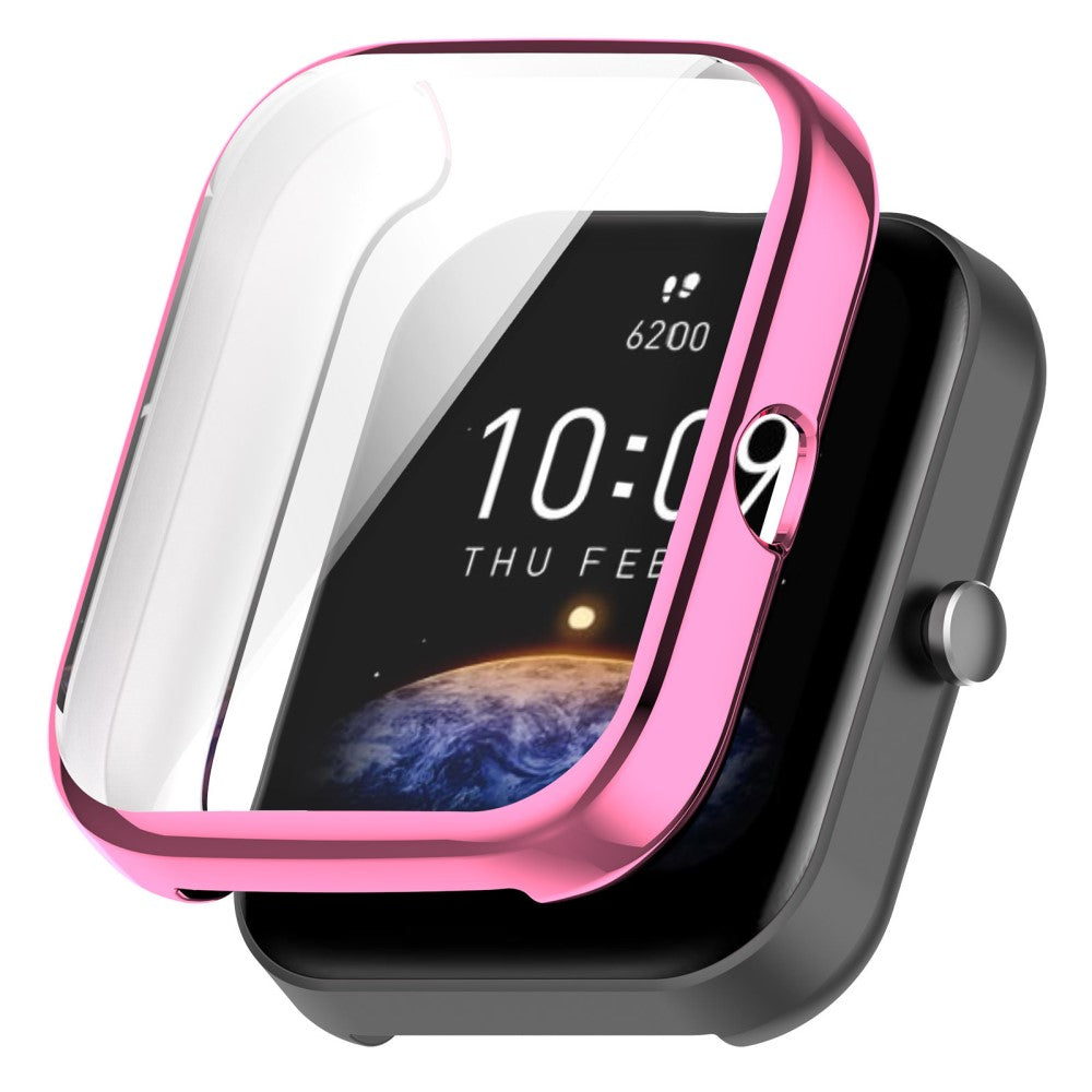 Alle Tiders Universal Cover med Skærmbeskytter i Silikone passer til Amazfit Bip 3 / Amazfit Bip 3 Pro - Pink#serie_1