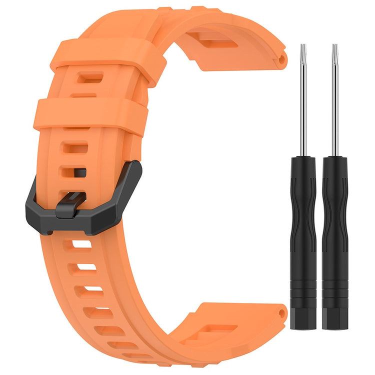 Super Fed Silikone Rem passer til Amazfit T-Rex 1 - Orange#serie_3